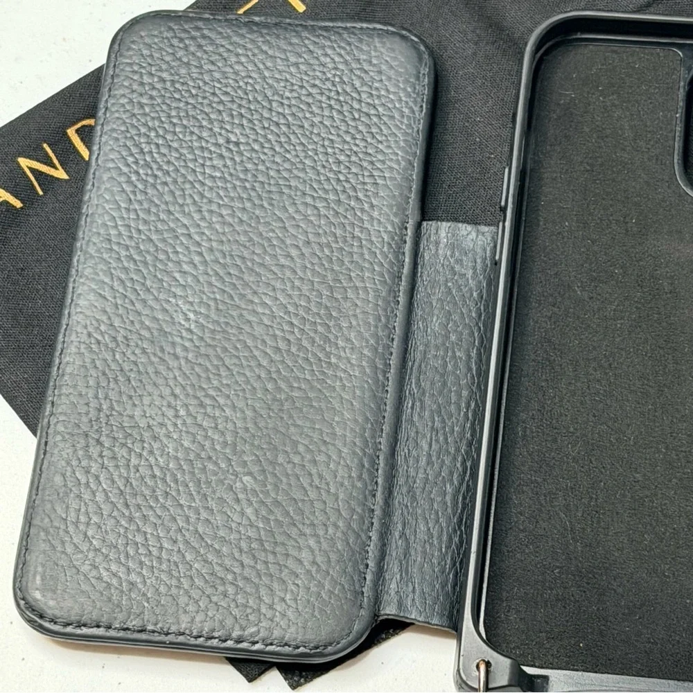 Bandolier Midnight Black Leather iPhone 13 Pro Max Case - Picture 7 of 13